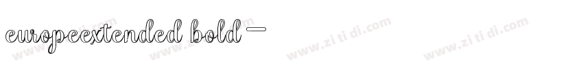 europeextended bold字体转换